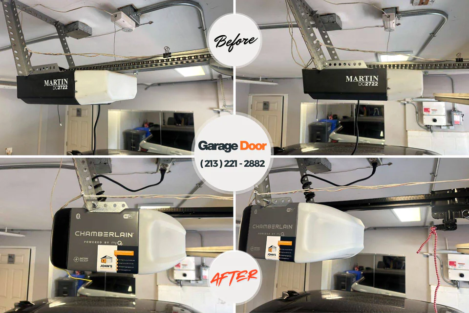 Before and after: garage door repair Orchard Mesa, CO
